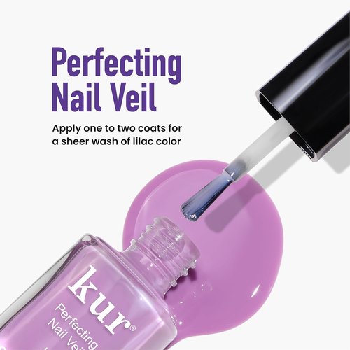 LONDONTOWN Violet Vibes Nail Polish Set - Sheer Lilac Tint with Polish Holder & Cuticle Oil for Healthy Nails