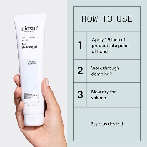 Nioxin Density Defend Hair Thickening Gel - Volumizing Formula for Fuller Hair | 5.1 Fl Oz