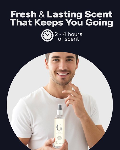 PB ParfumsBelcam G eàu All Over Body Spray for Men – Fresh Chypre Scent with Bergamot, Cedar & Patchouli – Lightweight, Refreshing Body Mist for Daily Wear, Everyday Fragrance Spray, 6.0 Fl Oz