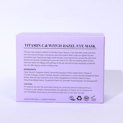 PEAUAMIE Under Eye Patches with Vitamin C and Witch Hazel Eye Mask for Dark Circles and Puffiness,Face Mask Skin Care Products 30 Pairs