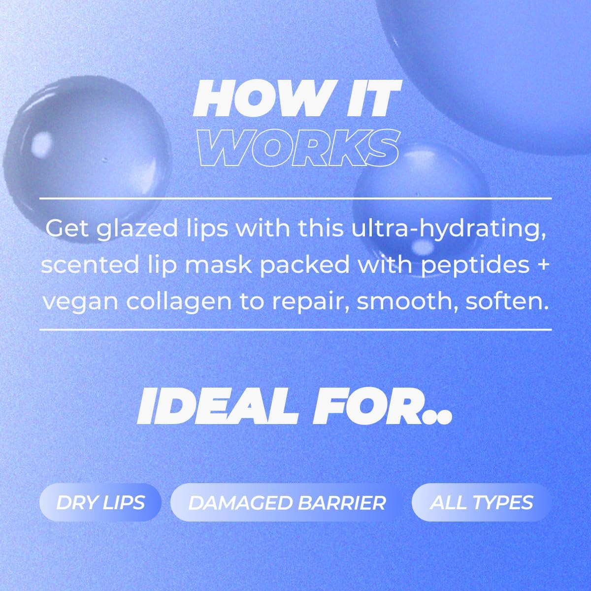 Vitamasques Lip Mask - Birthday Cake Collagen Sheets for Dry & Chapped Lips | Nourishing & Hydrating, 3-Pack