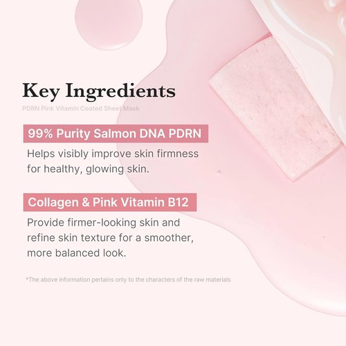 Medicube Salmon DNA PDRN Pink Vita Coating Sheet Mask - Luxurious Hydrating Korean Skin Care | 10 Pack (22g/0.77oz Each)