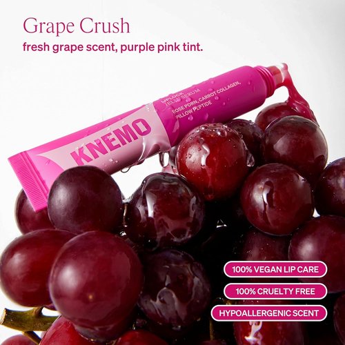 KNEMO LipLock Jelly Serum - Hydrating Korean Skincare for Dry Lips | Long-Lasting Glossy Mask (Grape Crush)