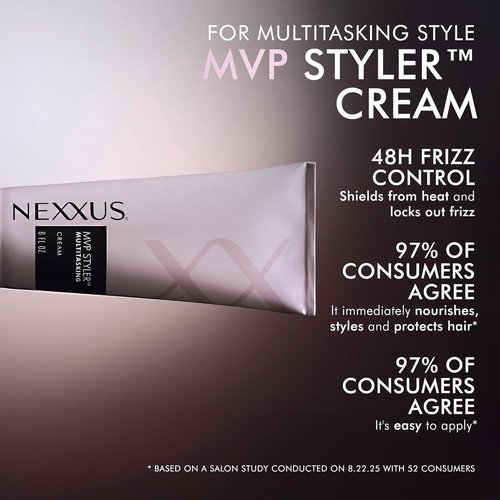 Nexxus MVP Styler Hybrid Hair Cream - Multitasking Formula with Multi-Verse Polymers | 6 oz
