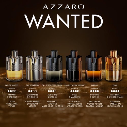 Azzaro Forever Wanted Elixir - Men's Cologne Gift Set | 3-Piece Set with 100ml Fragrance & 2 Travel Sprays