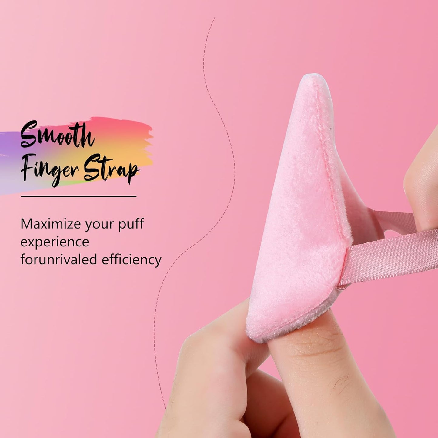 Skiennix 24Pcs Triangle Powder Puffs - Black & Pink Makeup Applicators for Flawless Foundation