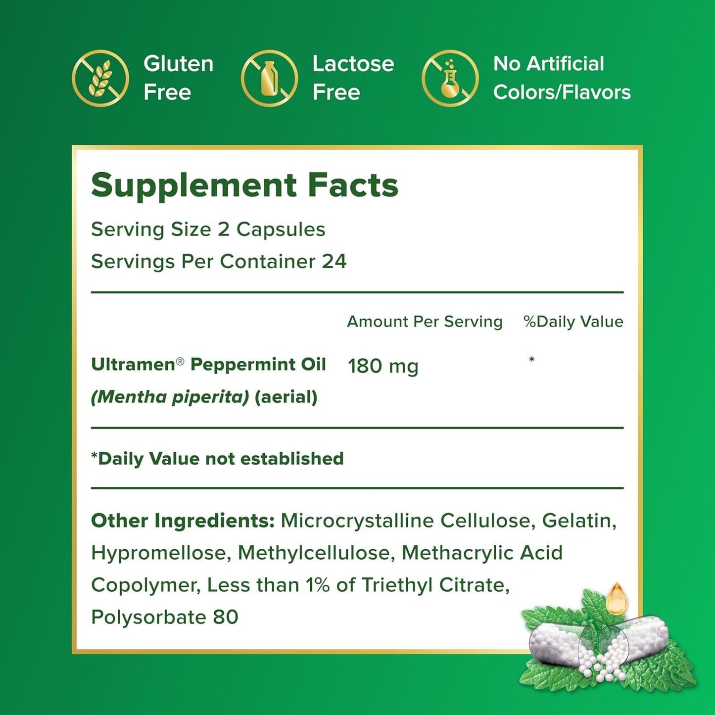 IBgard Gut Health Supplement - Peppermint Oil Capsules for Abdominal Comfort | 96 Count
