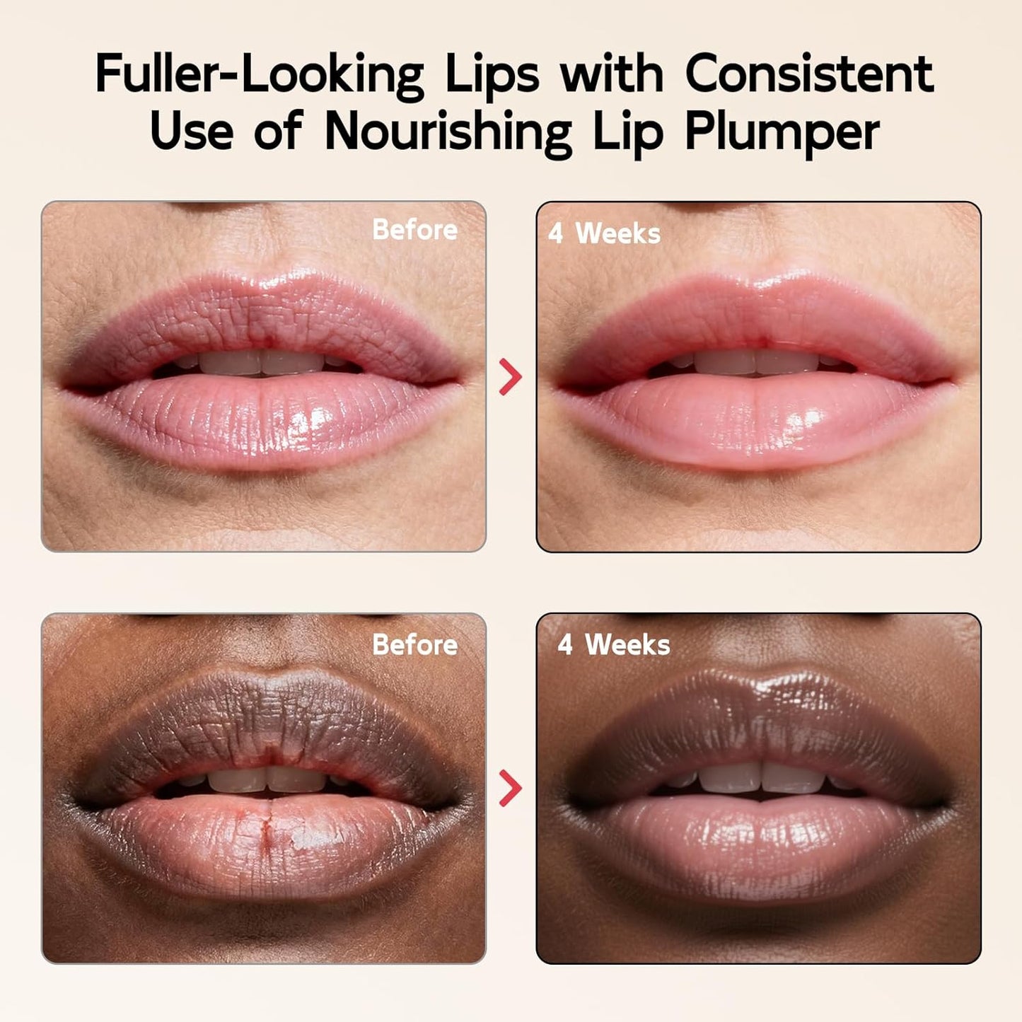 YouthVibe Lip Serum & Gloss - Hydrating 5% Volufiline Formula with Shea Butter & Collagen | Clear, Non-Sticky Essence for Fuller Lips