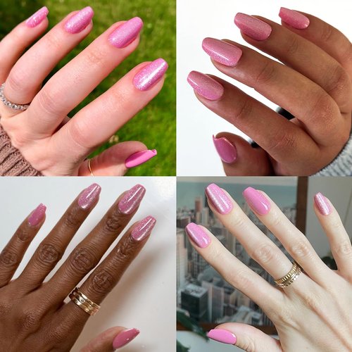 Olive & June Press-On Nails - Maximalist Instant Mani | 42 Non-Toxic, Long-Lasting Nails | Medium Coffin | Rose Velvet