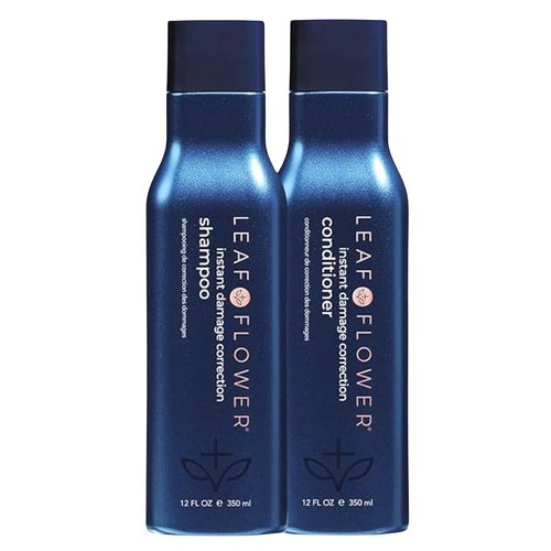 Leaf & Flower Shampoo & Conditioner Duo Set - 12 oz | Blue Damage Correction Essentials