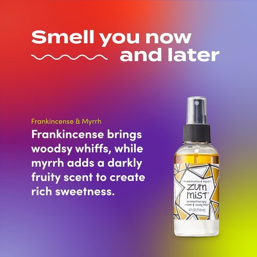Indigo Wild Zum Mist Room & Body Spray - Aromatherapy Essential Oil - Frankincense & Myrrh - 4 Fl Oz