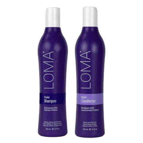 Loma Hair Care Violet Duo - Nourishing Shampoo & Conditioner Set for Brighter Blonde Hair