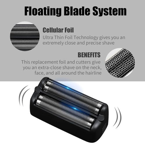 BaBylissPRO Replacement Foil & Cutter - Compatible with FXONE BlackFX Double Foil Shaver | Black