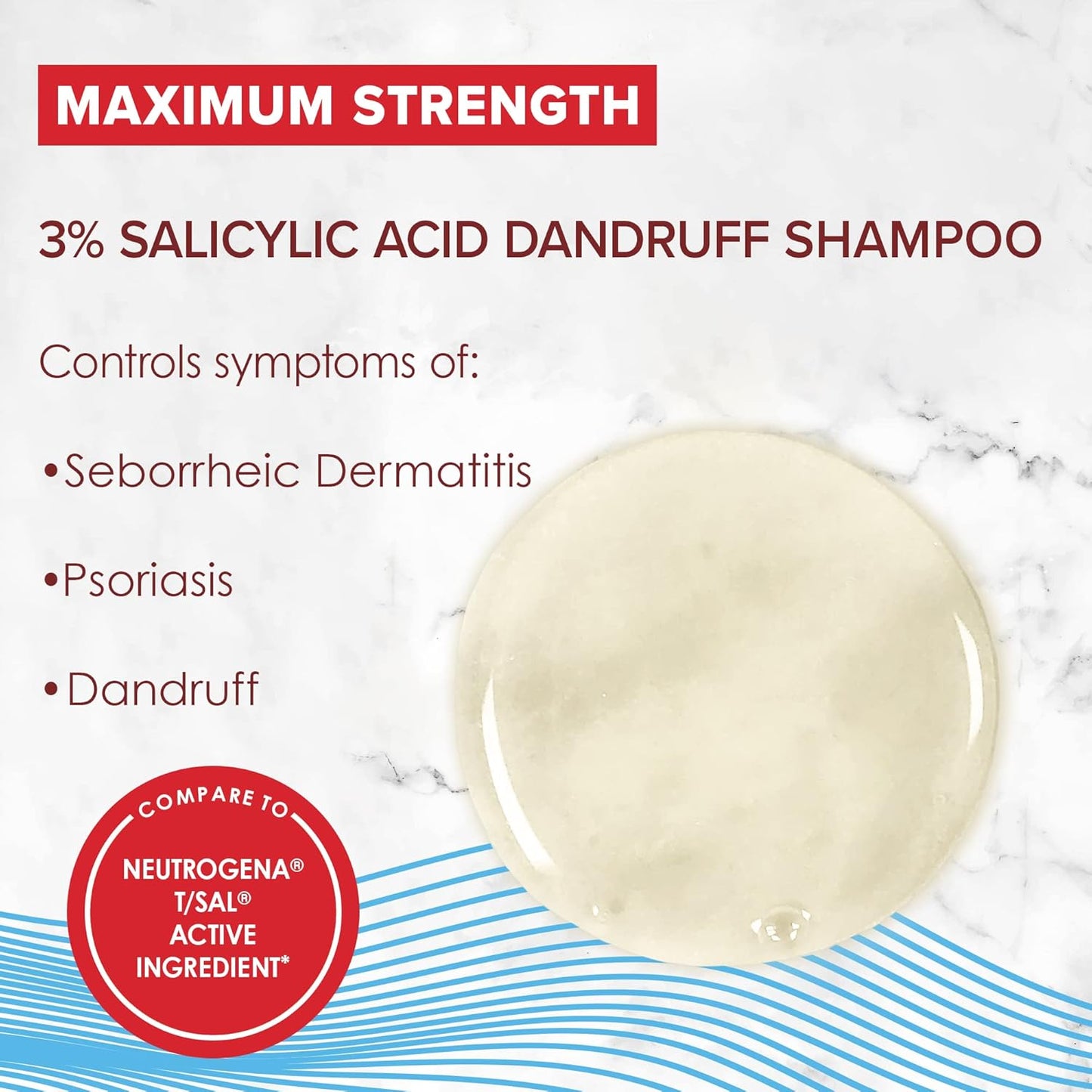 True+Real Salicylic Acid Anti-Dandruff Shampoo - 3% Salicylic Acid Formula, 4.4 Fl Oz