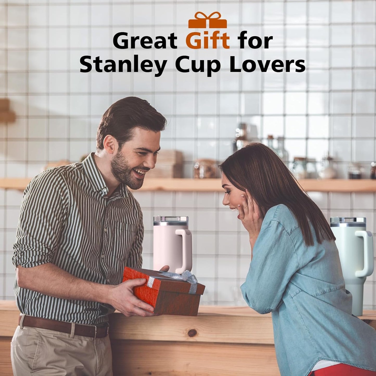 Stanley Water Bottle Organizer - Rotating Tumbler Holder with Accessories | 13.2" x 11" x 7.75", Grey