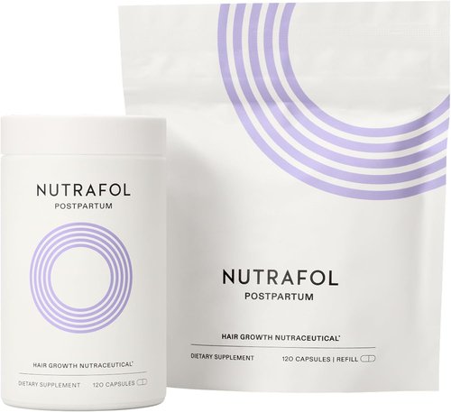Nutrafol Postpartum Hair Growth Supplements - Clinically Tested for Thicker Hair | 2-Month Supply, Pack of 2