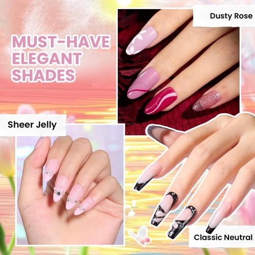 Beetles 110 PCS Gel Nail Polish Set, 100 Colors Infinite Inspiration Gift Spree All Season Red Brown Green Black Gel Polish with 5Pcs Base Top Coat Soak off UV Gel for Manicure Lovers DIY at Home