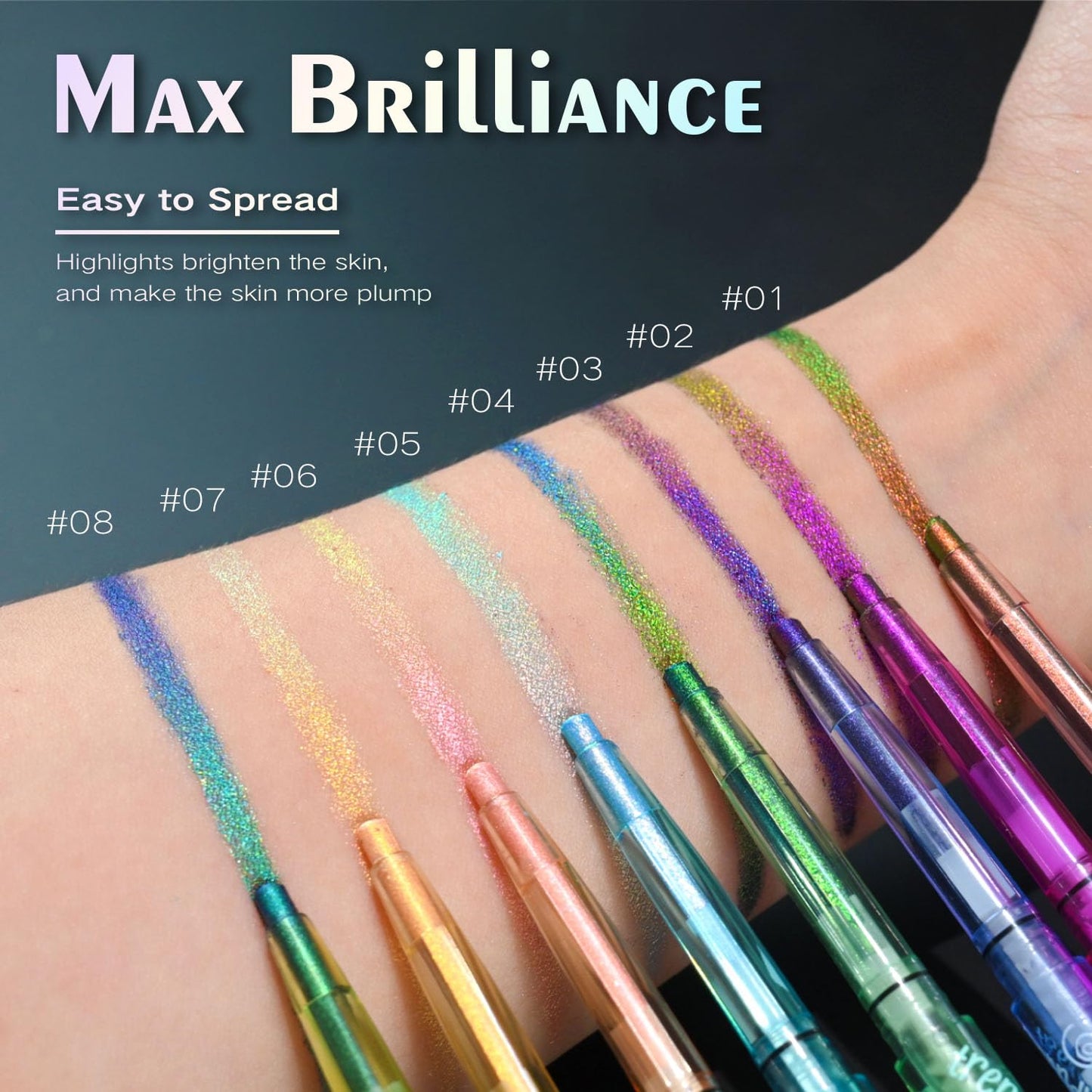 Skiennix Multichrome Eyeliner Gel Pencil - Waterproof, Long-Lasting, Vegan Formula | Shifting Colors (#306, 0.01 Oz)
