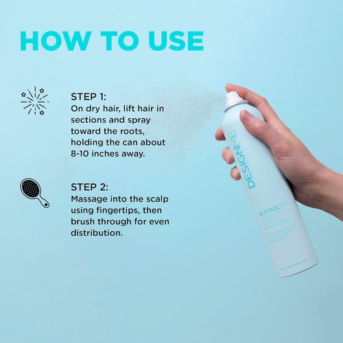 QUICKIE.ME Dry Shampoo Hair Spray by DESIGNME | Oil-Absorbing, Residue-Free Dry Shampoo | Root-Lifting Dry Shampoo Spray | Waterless Dry Shampoo Spray with Rice Starch, 7 Oz