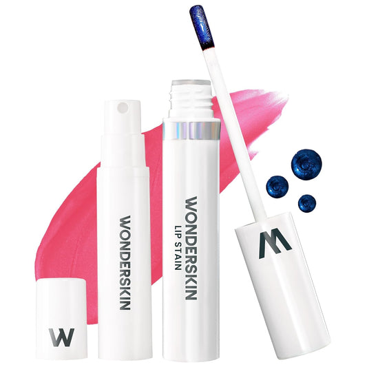 Wonderskin Wonder Blading Lip Stain Kit - Long Lasting Waterproof Pink Tint | Transfer Proof Natural Makeup (Sweetheart)