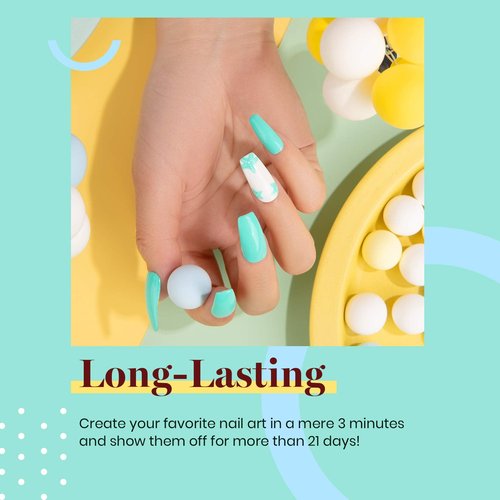 Beetles Teal Gel Nail Polish - Cascade Green 15ML/0.51Fl Oz, Teal Neon Gel Polish, Soak Off UV LED Spring Nails Art Design Manicure Salon DIY Home Neon Nails - Gifts for Women