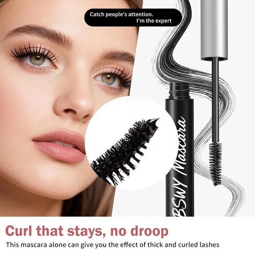 Essence Telescopic Tubing Mascara - Waterproof Formula for Sky-High Lift & All-Day Wear, Gentle for Women 60+