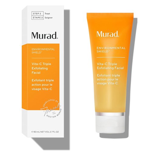 Murad Vita-C Triple Exfoliating Facial Scrub - Gold-Stabilized Vitamin C for Brighter, Smoother Skin | 2.7 Fl Oz