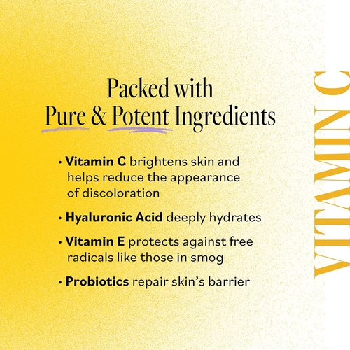 DERMA E Vitamin C Serum - Hydrating & Brightening Formula with Hyaluronic Acid | 2 Oz, All Natural