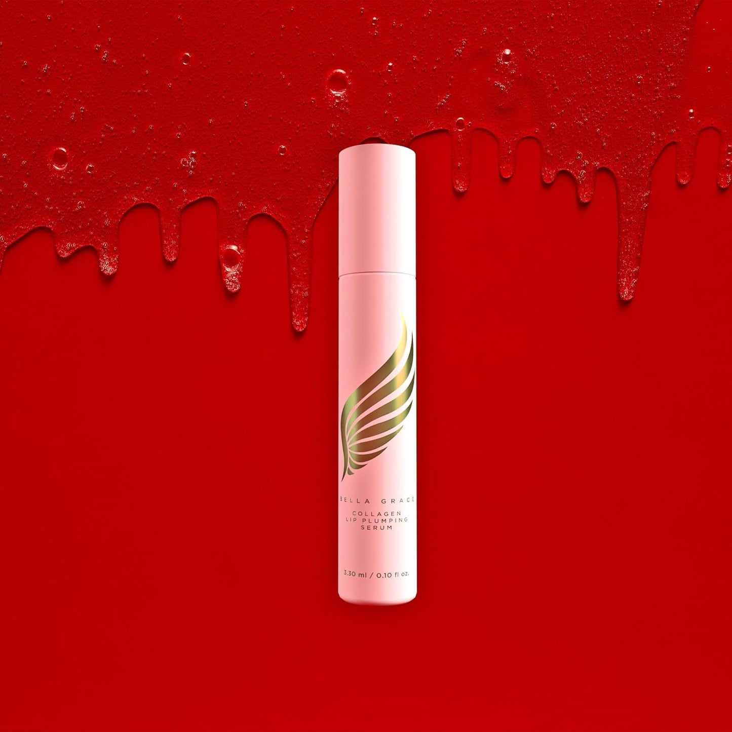 Bella Grace Vegan Collagen Lip Plumper Serum - Hydrating Lip Care with Vitamin E & Peptides | 0.1 fl oz
