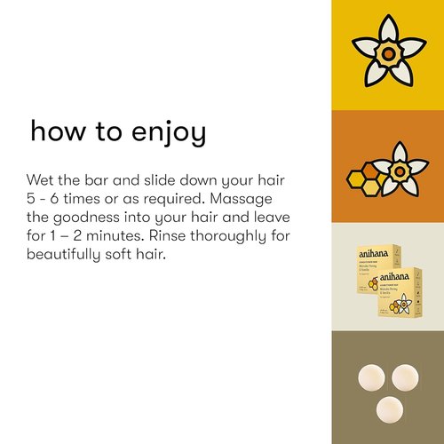 ANIHANA Manuka Honey Conditioner Bar - Paraben-Free Solid Conditioner for Healthy Shine, 2.1 oz