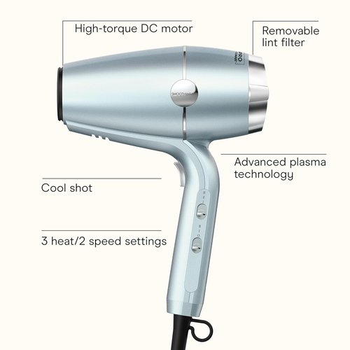 INFINITI PRO CONAIR SmoothWrap Hair Dryer - Advanced Plasma & Ceramic Technology for Less Frizz | Mint Color