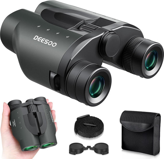 25x32 Binoculars for Adults Kids Compact - DEESOO High Powered Bird Watching Binoculars Lightweight Small Size for Hunting Traveling Sports Hiking Gift for Men Women