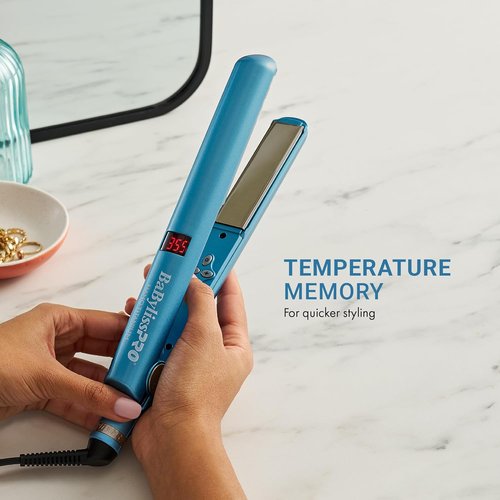 Nano Titanium Flat Iron Hair Straightener, Digital Flat Iron for Pro Salon Results, Styling Tool for All Hair Types