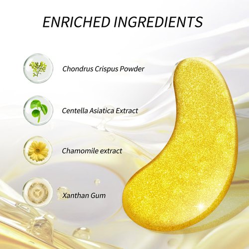 Onespring Under Eye Patches (24 Pairs) - Gifts for Women - Golden Under Eye Mask for Dark Circles, Puffiness & Wrinkles, Eye Gels Pads for Refreshing, Revitalizing - Bridesmaid Gifts