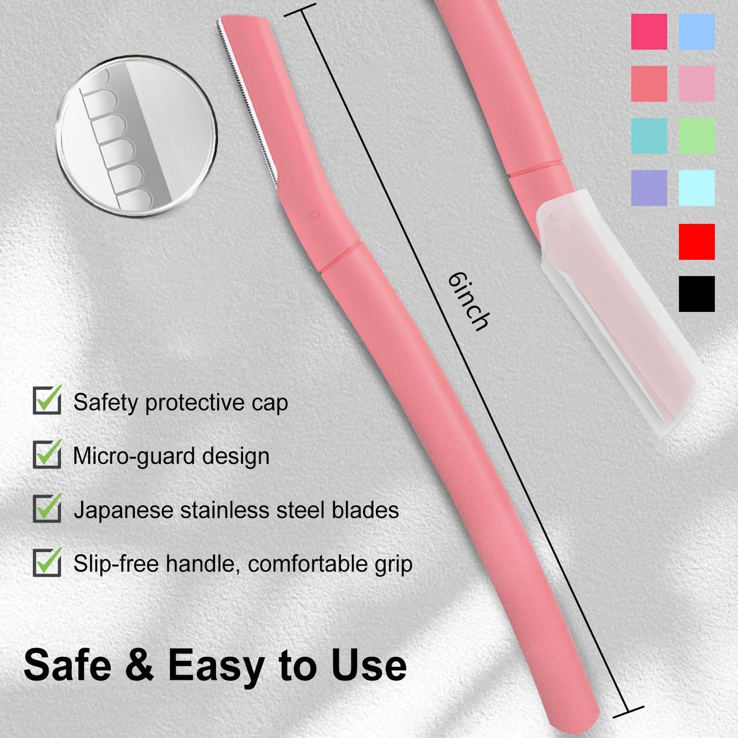 Skiennix Dermaplane Razor - Gentle Facial Exfoliation Tool for Smoother Skin | Blush Color
