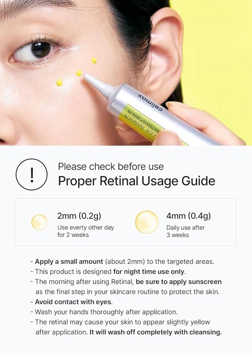 Celimax The Vita A Retinal Shot Tightening Booster Duo Set (15ml x 2) | 0.1% Retinal, Anti-Aging & Pore Minimizer