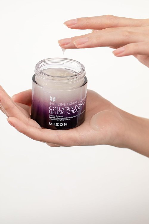 MIZON Marine Collagen Power Lifting Cream - Firming Face Moisturizer with Peptides & Hyaluronic Acid | 2.53 fl oz