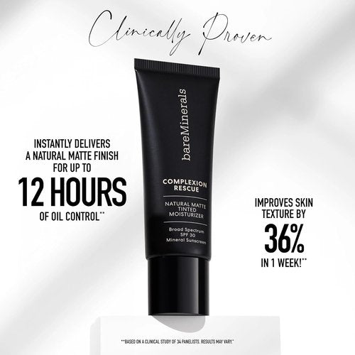 bareMinerals Complexion Rescue Tinted Moisturizer - Mineral SPF 30 | Oil-Free Hydration for All Skin Types