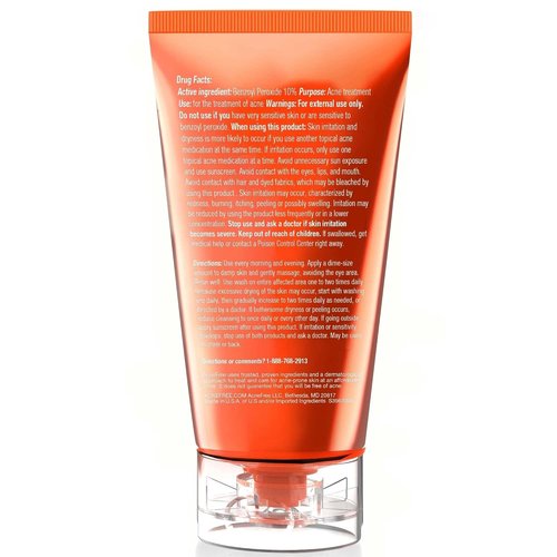 AcneFree Foaming Cleansing Wash - 10% Benzoyl Peroxide for Severe Acne | 5 Ounce Size