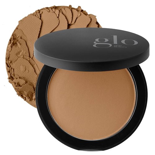 Glo Skin Beauty Pressed Powder Foundation - Buildable Sheer to Full Coverage, Chestnut Light | Long-Wear Makeup Compact