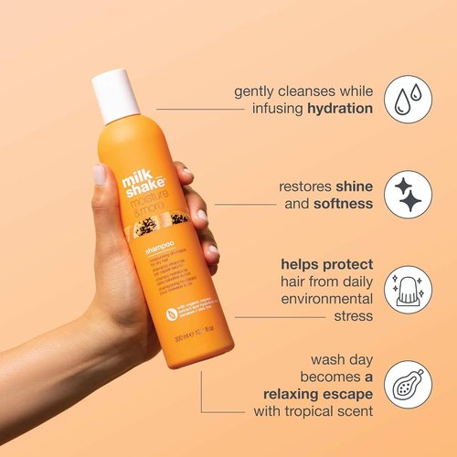 Milk_shake Moisture & More Shampoo - Nourishing Shampoo for Dry Hair | Restores Shine & Hydration | 10.1 Fl Oz
