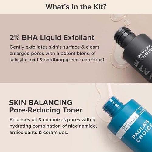 Paula's Choice 2% BHA Liquid Exfoliant - Minimize Clogged Pores & Balance Skin | Set of 2