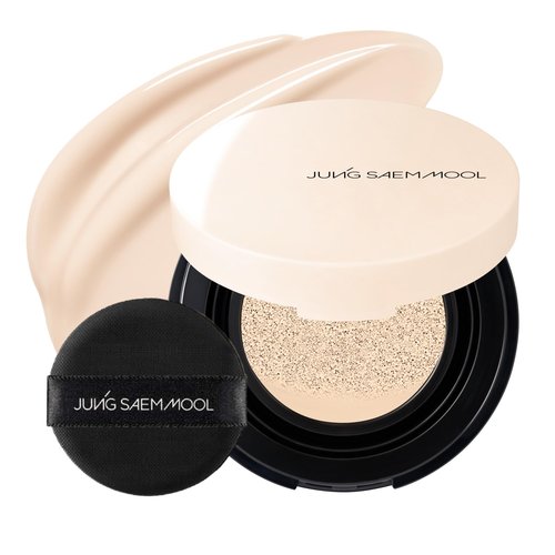 JUNG SAEM MOOL Essential Skin Nuder Cushion | Natural Finish, Buildable Coverage Cushion Foundation by Korean Makeup Artist (Mini, 0.17 Fl Oz), 13N Fair