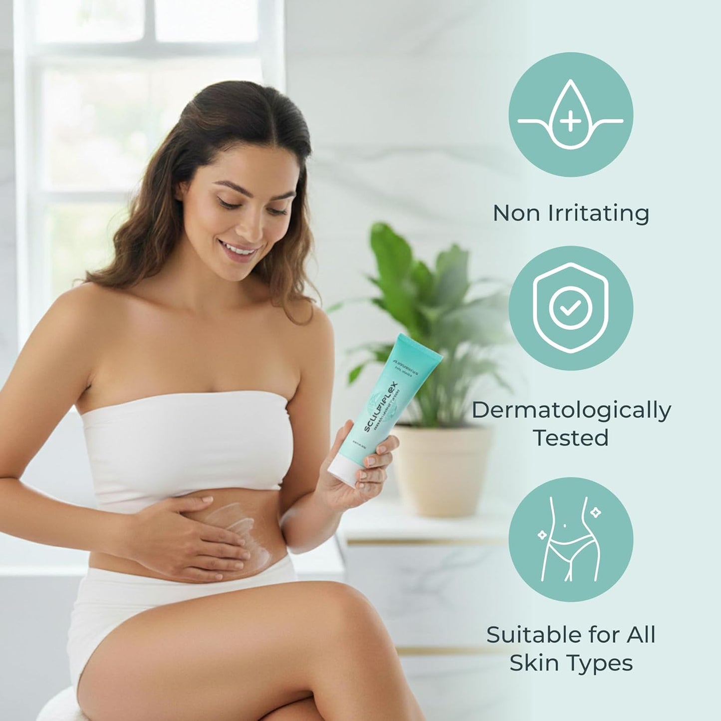 Sculpiflex Stretch Mark Cream - Hydrating & Smoothing Formula for Pregnancy & Weight Changes | 2.82oz