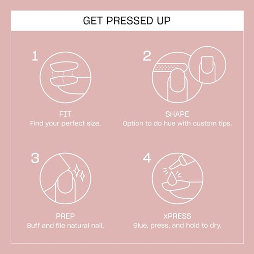 OPI On Point Press On Nails - Short Round, Squoval & Almond Styles | 30 Count with Glue | Long Lasting & Reusable