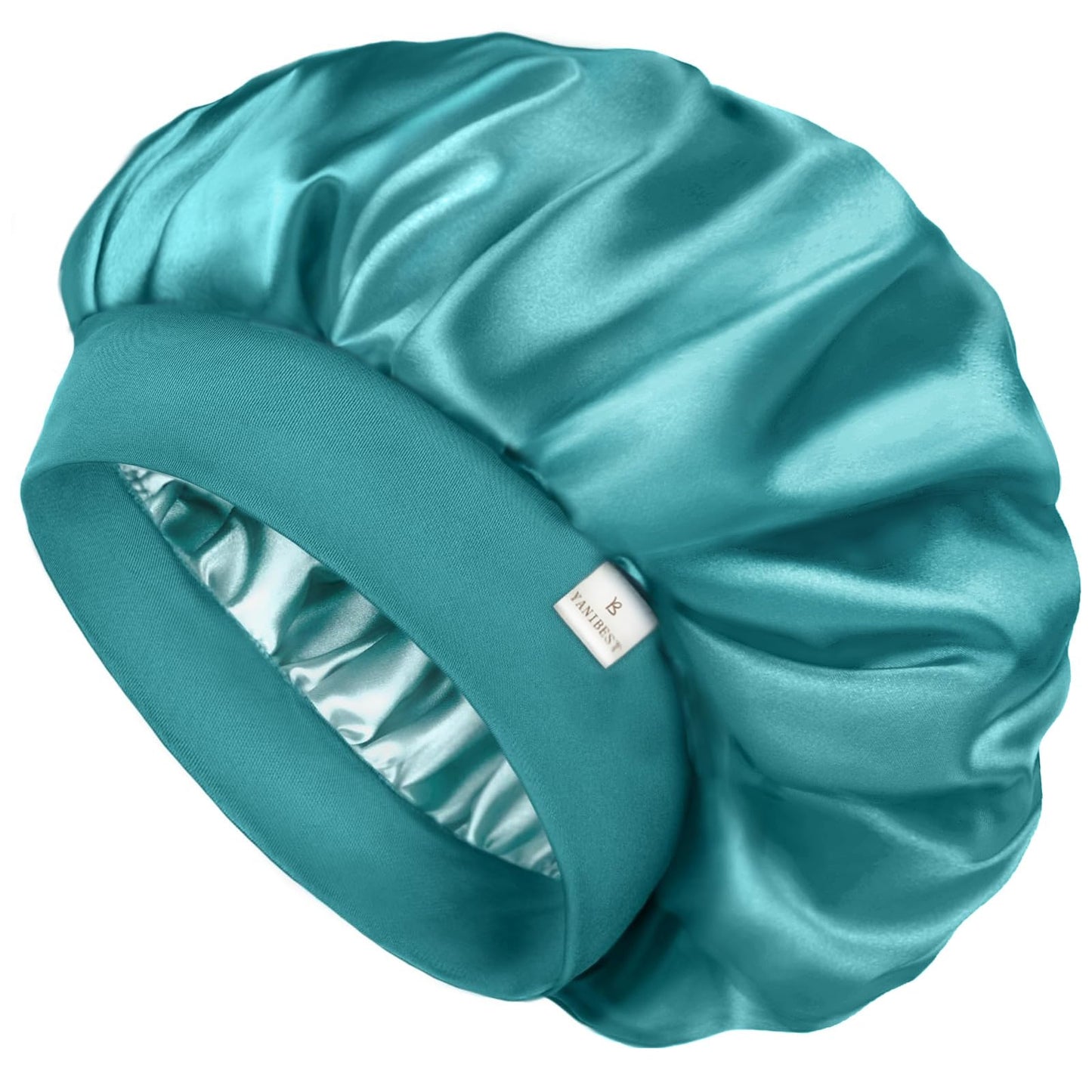 YANIBEST Silk Bonnet for Men Women Hair Bonnet for Sleeping Double Layer Satin Bonnet for Natural Curly Hair Unisex Sleep Cap, Blue