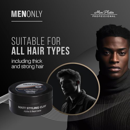 Mon Platin Jojoba Hair Wax for Men - Wet Look Finish with Jojoba & Black Caviar Extracts