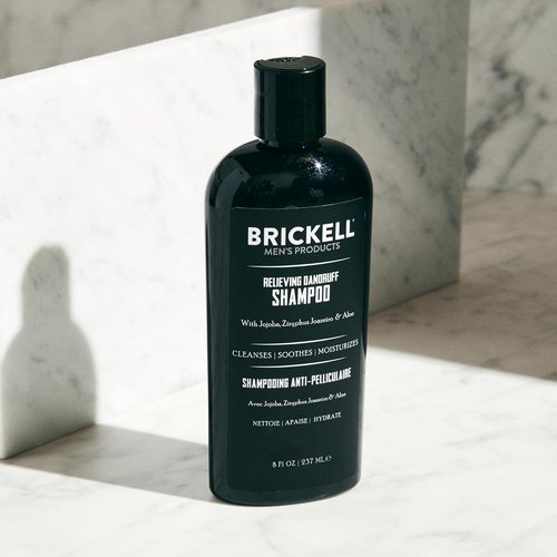 Brickell Men's Dandruff Shampoo - Natural & Organic Formula with Aloe & Jojoba Oil | 8 oz