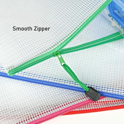 D-KINGCHY 24-Piece Zipper Storage Bag Set - Waterproof Plastic Mesh Pouches for Organization & Travel