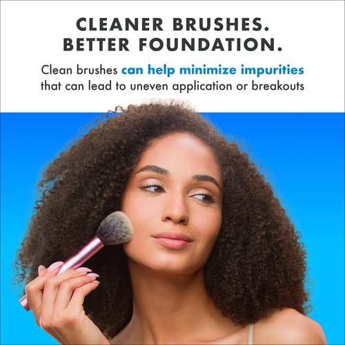 Cinema Secrets Blue Vanilla Makeup Brush Cleaner Kit - Professional Quick-Dry Cleanser & Tin - Removes Waterproof Makeup